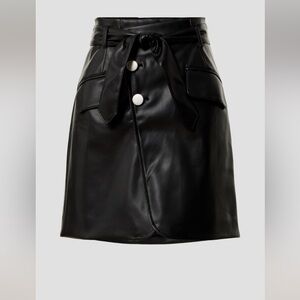 Marissa Webb Black Faux Leather Skirt size 2